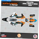 Graphics decal kit KTM MXのグラフィックキット2ストローク125SX 250SX&300SX 2023 OG-CREW CYAN Gra...
