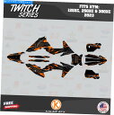 Graphics decal kit KTMのグラフィックキット2ストローク125xc、250xc、300xc 2023 Twitch -Orange Grap...
