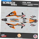 Graphics decal kit KTM 125ExcA250EXCA300EXC 2020 2021 2022 2023XN[`IW̃OtBbNLbg Graphics Kit for KTM 125EXC, 250EXC, 300EXC 2020 2021 2022 2023 Screech-Orange