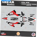 Graphics decal kit KTM 125EXC、250EXC、300EXC 2020 2021 2022 2023 SHEAR -RED用のグラフィ...