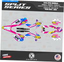 Graphics decal kit KTM 200、250、300、450、500xc-Wのグラフィックキット(2014-2015)スプリット-CyanMag...