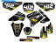 Graphics decal kit 2001-2004 RM 85 Surge Black Senge Graphics KitとSuzukiと互換性 2001-2004 RM 85 SURGE Black Senge Graphics Kit Compatible with Suzuki