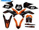 Graphics decal kit 2015-2017 SX 85バイナリオレンジセンゲグラフィックスキットKTMと互換性 2015-2017 SX 85 BINARY Orange Senge Graphics Kit Compatible with KTM