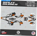 Graphics decal kit KTM 150xc、250xc、300xc(2013-2014)スプリットシリーズのグラフィックキット - オレンジホワイ...