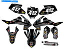 Graphics decal kit 2021-2023 MC 65 Mayhem Black Senge Graphics KitとGasgasと互換性 2021-2023 MC 65 MAYHEM Black Senge Graphics Kit Compatible with GASGAS