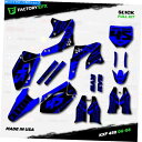 Graphics decal kit ubNu[XbN[VOOtBbNXLbgtBbg06-08JTLKXF450 KXF 450fJ[ Black & Blue Slick Racing Graphics Kit fits 06-08 Kawasaki Kxf450 Kxf 450 Decal