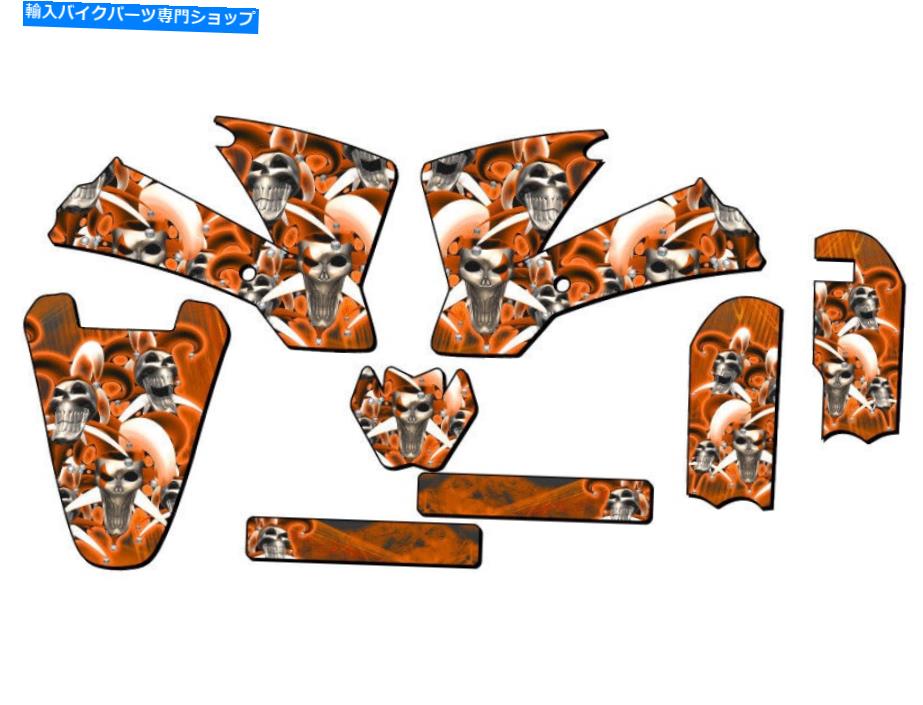 Graphics decal kit 2002-2008 SX 65 Jester Orange Senge Graphics KitとKTMと互換性 2002-2008 SX 65 JESTER Orange Senge Graphics Kit Compatible with KTM