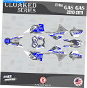 Graphics decal kit Gasgas EC125 EC200 EC250 EC300 EC450（2010-2011）Cloaked-Blue用のグラフィックキット Graphics Kit for GasGas EC125 EC200 EC250 EC300 EC450 (2010-2011) CLOAKED-blue