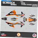 Graphics decal kit KTM 125xc、250xc、300xc 2019 2020 2021 2022スクリーチ - オレンジ色のグラフィック...