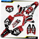 Graphics decal kit レッドカモサベージレーシンググラフィックキットフィット05-06スズキRMZ450 RMZ 450デカール Red Cam...