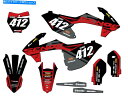 Graphics decal kit 2021-2023 MC 85 Raven Black Senge Graphics KitとGasgasと互換性 2021-2023 MC 85 RAVEN Black Senge Graphics Kit Compatible with GASGAS