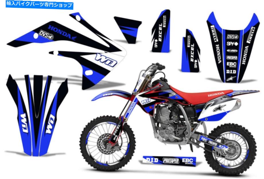 Graphics decal kit デカールグラフィックキットホンダCRF150 R 17-21 WDブルー Decal Graphic Kit Honda CRF150 R 17-21 WD Blue