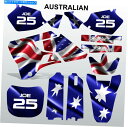 Yamaha YZ 125 250 1996-2001 AUSTRALIAN motocross decals set MX graphics kitカテゴリGraphics decal kit状態新品メーカー車種発送詳細全国一律 送料無料 （※北海道、沖縄、離島は省く）商品詳細輸入商品の為、英語表記となります。Condition: NewCountry/Region of Manufacture: United StatesTheme: AUSTRALIAN FLAGType: Decal KitBrand: MotorINK《ご注文前にご確認ください》■海外輸入品の為、NC・NRでお願い致します。■取り付け説明書は基本的に付属しておりません。お取付に関しましては専門の業者様とご相談お願いいたします。■通常2〜4週間でのお届けを予定をしておりますが、天候、通関、国際事情により輸送便の遅延が発生する可能性や、仕入・輸送費高騰や通関診査追加等による価格のご相談の可能性もございますことご了承いただいております。■海外メーカーの注文状況次第では在庫切れの場合もございます。その場合は弊社都合にてキャンセルとなります。■配送遅延、商品違い等によってお客様に追加料金が発生した場合や取付け時に必要な加工費や追加部品等の、商品代金以外の弊社へのご請求には一切応じかねます。■弊社は海外パーツの輸入販売業のため、製品のお取り付けや加工についてのサポートは行っておりません。専門店様と解決をお願いしております。■大型商品に関しましては、配送会社の規定により個人宅への配送が困難な場合がございます。その場合は、会社や倉庫、最寄りの営業所での受け取りをお願いする場合がございます。■輸入消費税が追加課税される場合もございます。その場合はお客様側で輸入業者へ輸入消費税のお支払いのご負担をお願いする場合がございます。■商品説明文中に英語にて”保証”関する記載があっても適応はされませんのでご了承ください。■海外倉庫から到着した製品を、再度国内で検品を行い、日本郵便または佐川急便にて発送となります。■初期不良の場合は商品到着後7日以内にご連絡下さいませ。■輸入商品のためイメージ違いやご注文間違い当のお客様都合ご返品はお断りをさせていただいておりますが、弊社条件を満たしている場合はご購入金額の30％の手数料を頂いた場合に限りご返品をお受けできる場合もございます。(ご注文と同時に商品のお取り寄せが開始するため)（30％の内訳は、海外返送費用・関税・消費全負担分となります）■USパーツの輸入代行も行っておりますので、ショップに掲載されていない商品でもお探しする事が可能です。お気軽にお問い合わせ下さいませ。[輸入お取り寄せ品においてのご返品制度・保証制度等、弊社販売条件ページに詳細の記載がございますのでご覧くださいませ]&nbsp;