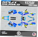 Graphics decal kit ヤマハYZ250Fのグラフィックキット（2003-2005）YZ 250Fスプリットシリーズ-Blue Graphics Kit for Yamaha YZ250F (2003-2005) YZ 250F Split Series - Blue