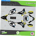 Graphics decal kit 川崎KX85 KX100のグラフィックキット（2014-2021）KX 85 KX 100 Division-イエロー Graphics Kit for Kawasaki KX85 KX100 (2014-2021) KX 85 KX 100 Division - Yellow