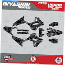 Graphics decal kit ホンダCRF300L CRF 300L 2021侵略シリーズのグラフィックキット - 煙 Graphics Kit for...