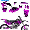 Graphics decal kit デカールグラフィックキットホンダCRF 450 Rダートバイクステッカー背景05-08アイスピンク Decal Graphic Kit Honda CRF 450 R Dirt Bike Sticker Backgrounds 05-08 ICE PINK