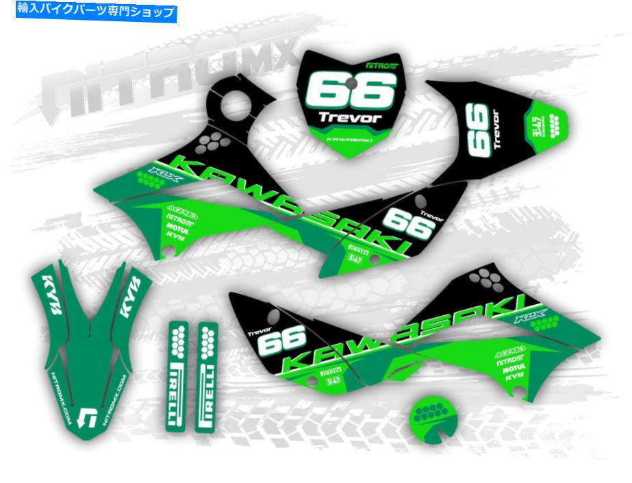 Graphics decal kit Kawasaki KLX 110 2010-2022 Motocross Graphics Kit Decals Stickers by Nitromx Kawasaki KLX 110 2010 - 2022 Motocross Graphics Kit Decals Stickers by NitroMX