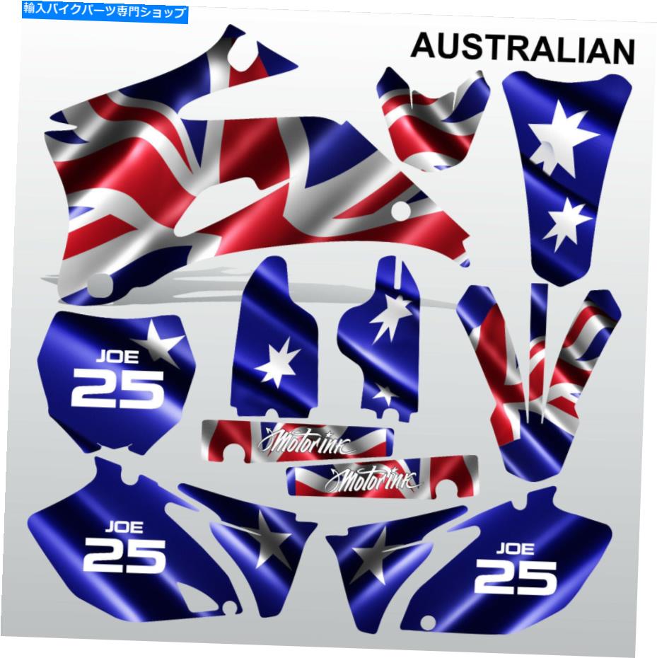 Graphics decal kit ヤマハYZF 250 450 2006-2007オーストラリアモトクロスデカールセットMXグラフィックスキット Yamaha YZF 250 450 2006-2007 AUSTRALIAN motocross decals set MX graphics kit