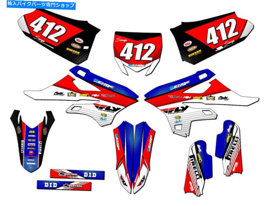 Graphics decal kit 2022-2023 YZ 85 RICOCHET BLUE SENGEグラフィックスキットヤマハと互換性 2022-2023 YZ 85 RICOCHET Blue Senge Graphics Kit Compatible with Yamaha