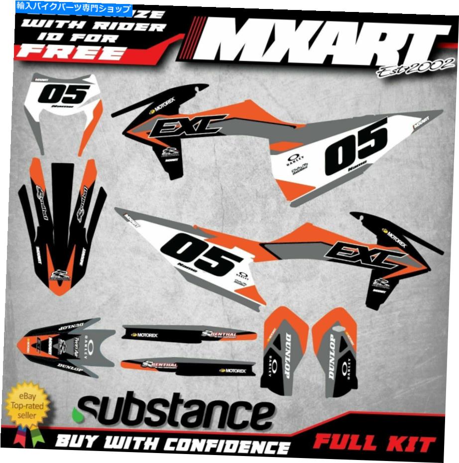 Graphics decal kit KTM EXC 2019 2020 2021 2022モードタイタンスタイルのステッカーデカールに合うグラフィックキット Graphics Kit to Fit KTM EXC 2019 2020 2021 2022 mode TITAN STYLE stickers decals