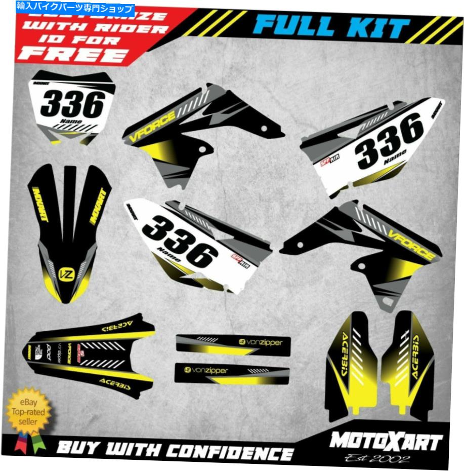 Graphics decal kit スズキRMZ 250 2010-2019タグスタイルデカールに合うカスタムグラフィックスフルキット Custom Graphics Full Kit to Fit Suzuki RMZ 250 2010 - 2019 TAG STYLE decals