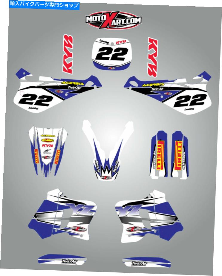 Graphics decal kit ޥYZ 125-1993 1994 1995ե륰եååȥå֥ǥ륹ƥå Yamaha YZ 125 - 1993 1994 1995 Full Graphic kit SHOCKWAVE Style decals stickers