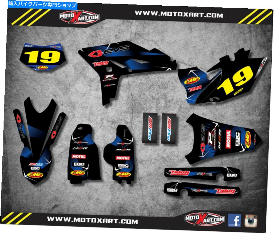 Graphics decal kit 完全なカスタムグラフィックキットの有刺鉄線スタイルヤマハWRF 250-2012-2015デカ..