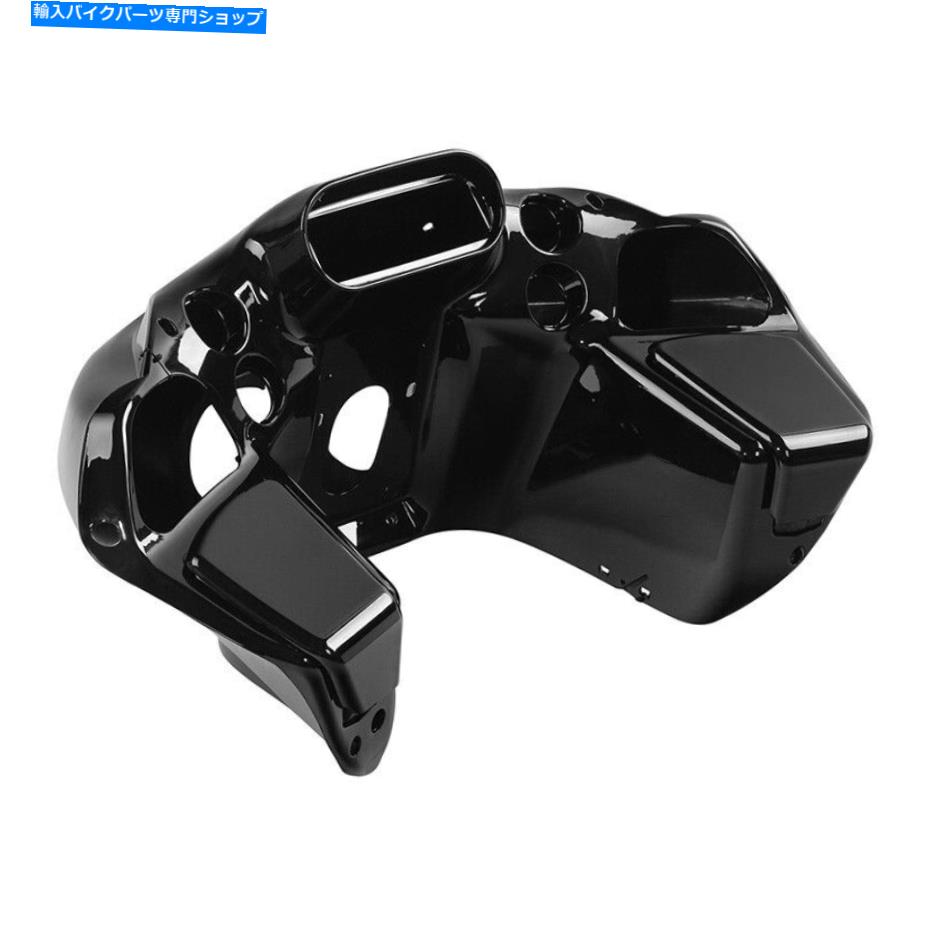Fairings ハーレーロードグライドFLTR 1998-2013に適したブラックインナーアンドアウターヘッドライト..