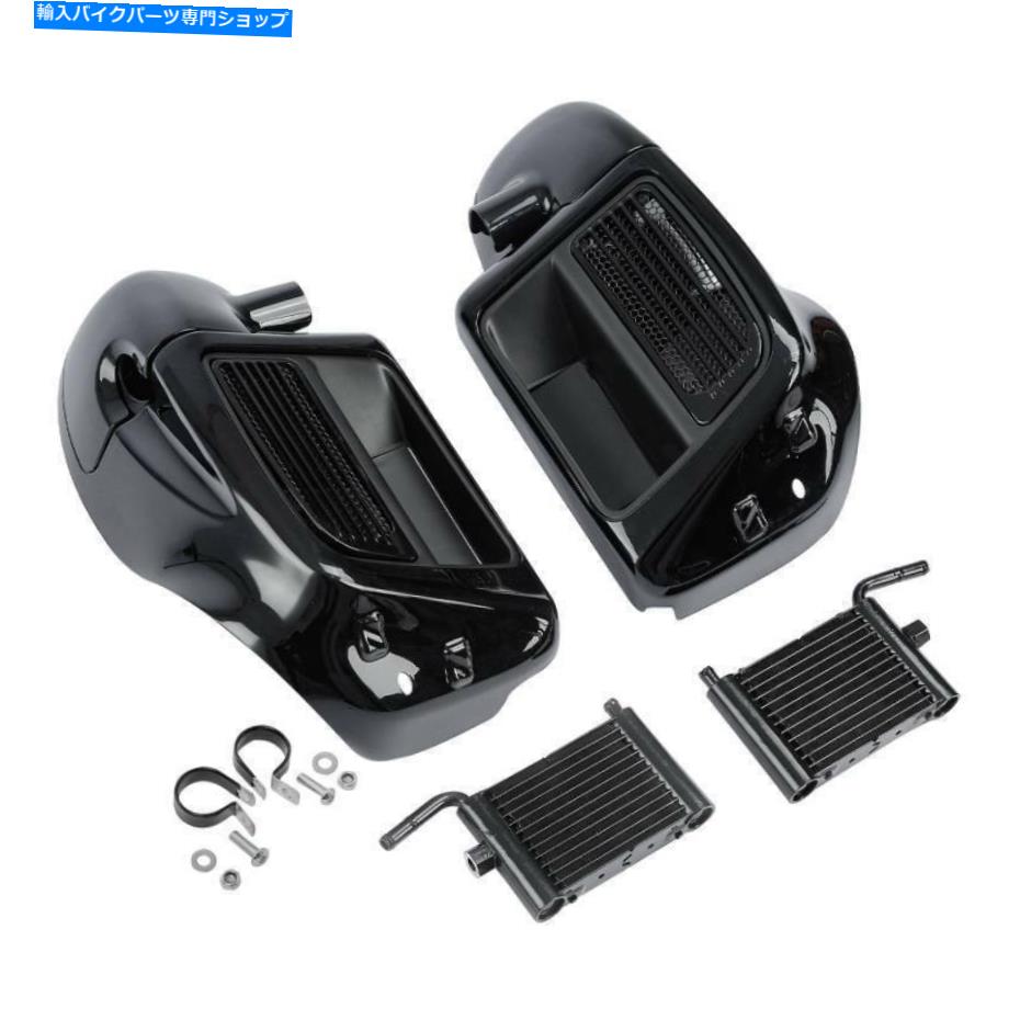 Fairings ハーレーロードキング2014-2022に適したベントフェアリングラジエータークーラー冷却 Lower Vented Fairing Radiator Cooler Cooling Fit For Harley Road King 2014-2022