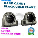 Fairings ハードキャンディーブラックゴールドフレークスピーカーポッド14+ハーレーストリートのフェアリングの低い Hard Candy Black Go...