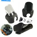 Fairings オートバイフロントヘッドライトフェアリングマスクw/ 15 "低ライダー用フロントガラスキット Motorcycle Front Headlight Fairing Mask W/ 15" Windshield Kit For Low Rider S