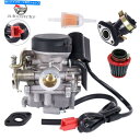 Carburetor Gy6 50 80cccc 20mmビッグボア炭水化物フィルター139QMBスクーターモペットキャブレター用 GY6 50 80 100c...