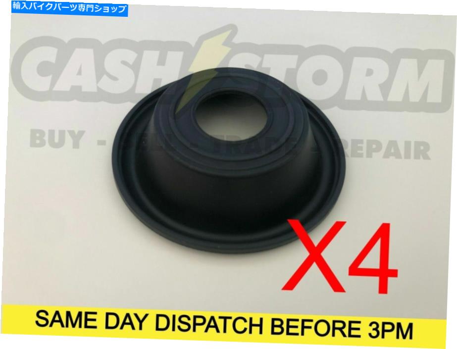 Carburetor 4 x川崎ZR 550 Zephyr 1991-1998炭水化物キャブレターダイアフラム修理 4 x Kawasaki ZR 550 ZEPHYR 1991-1998 Carb Carburettor Diaphragm Repair