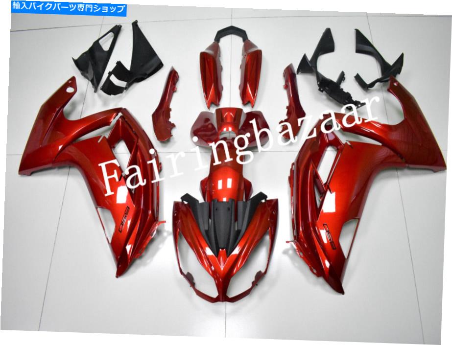 Fairings 2012-2016 Ninja 650 ER 6F CANDY METALLIC RED ABS INDECTION FAIRLING KITに適合します Fit for 2012-2016 Ninja 650 ER 6F Candy Metallic Red ABS Injection Fairing Kit
