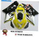 Fairings イエローカウルセットスズキGSXR600 GSXR750のボディーワークフェアリングキット腹部2004 2005 K4 Yellow Cowl Set Bodywork Fairing Kit ABS For Suzuki GSXR600 GSXR750 2004 2005 K4