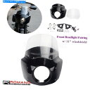 Windshields クリアヘッドライトフェアリングフロントライトマスクフロントガラスマウントキットハーレーFXST Clear Headlight Fairing Front Light Mask Windshield Mounting Kit For Harley FXST