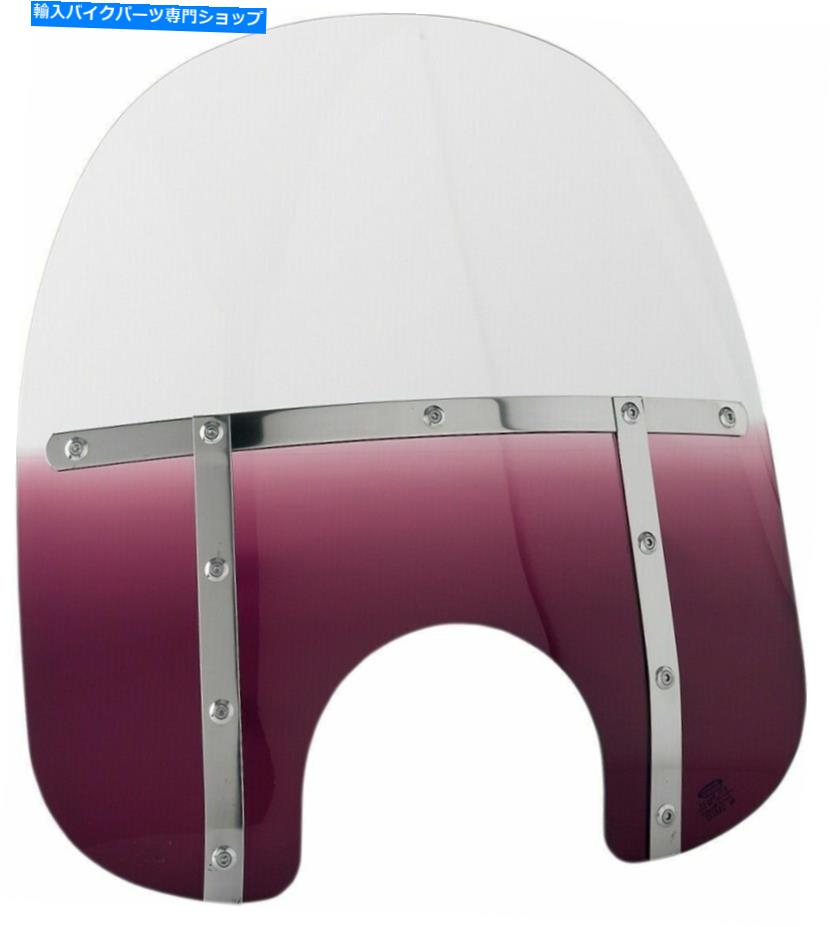 Windshields メンフィスシェードMEM3514 13 "メンフィスファットフロントガラス9"カットアウト勾配紫 M..