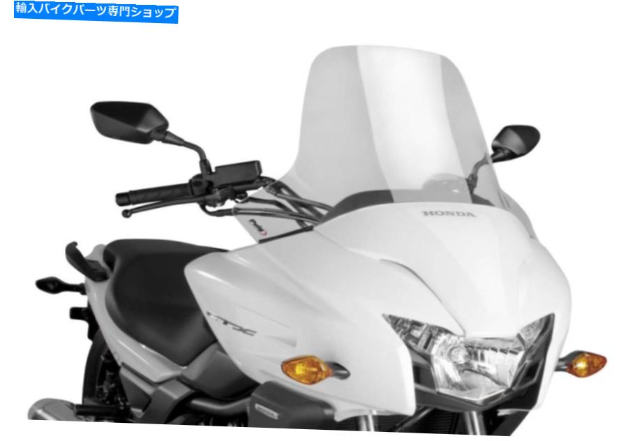 Windshields ۥCTX700 2014-2016졼󥰥ꥢ3 mmΥץ˥Сեȥ饹 Puig Universal Windshield For Honda CTX700 2014-2016 Racing Clear 3 mm