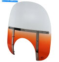 Windshields メンフィスシェードメンフィスファット15 "背の高いグラデーション焦げたオレンジ色のフロントガイル(MEM6717) Memphis Shades Memphis Fats 15" Tall Gradient Burnt Orange Windshield (MEM6717)