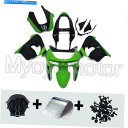 Windshields Kawasaki 1999のABS注入フェアリング1999 98 99 ZX9Rグリーンブラック +ボルトキット ABS Injection Fairing for Kawasaki 1998 1999 98 99 ZX9R Green Black + Bolt Kit