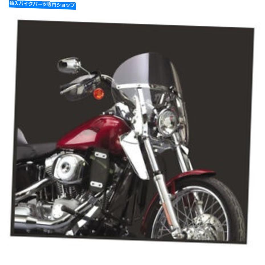 Windshields N.륹å֥졼ɥåפ줿եȥ饹ϡ졼ӥåɥFXST 80-15Υꥢ N.Cycles Switchblade Chopped Windshield, Clear for Harley-Davidson FXST 80-15