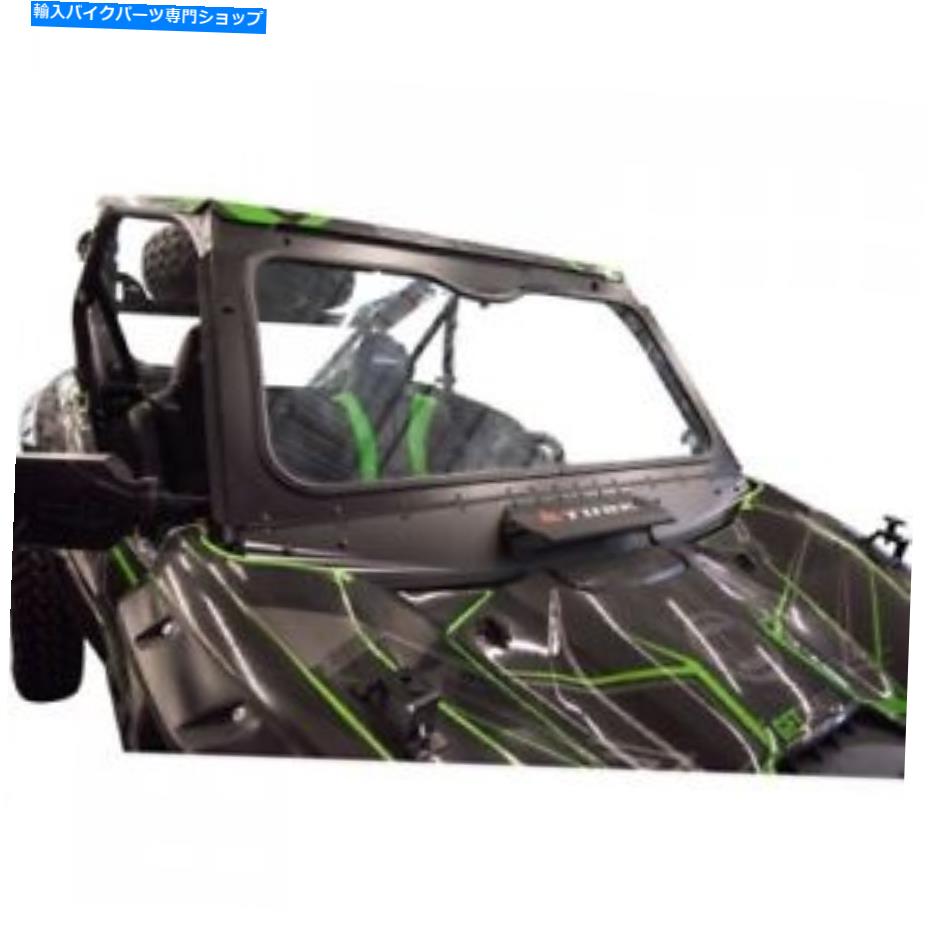 Windshields Tusk UTV折りたたみガラスフロントガラス付きワイパー190-459-0023 Tusk UTV Folding Glass Windshield with Windshield Wiper 190-459-0023