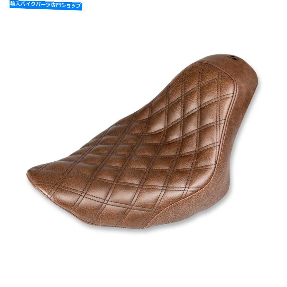 Seats サドルメンブラウン格子ステッチレネゲードソロシート2006-17ソフトイル Saddlemen Brown Lattice Stitch Renegade Solo Seat 2006-17 Softail 806-12-002BLS