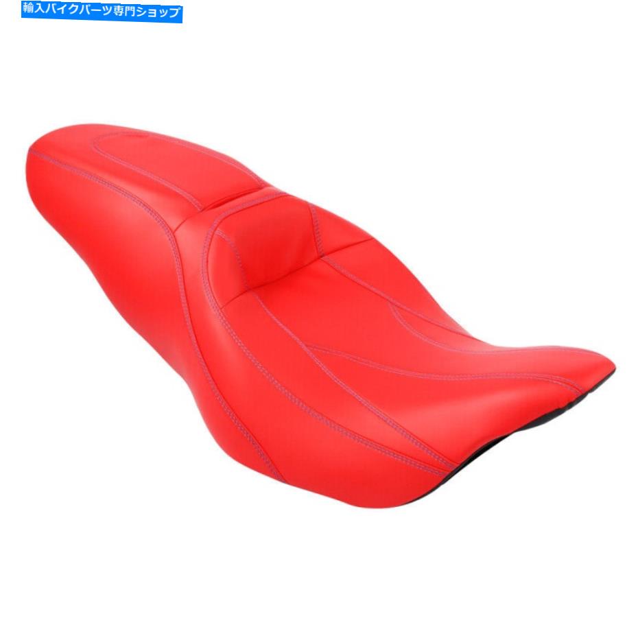 Seats ハーレーツーリングロードキンググライド2009-2022 17 18に適したレッドドライバーの助手席 Red Driver Passenger Seat Fit For Harley Touring Road King Glide 2009-2022 17 18