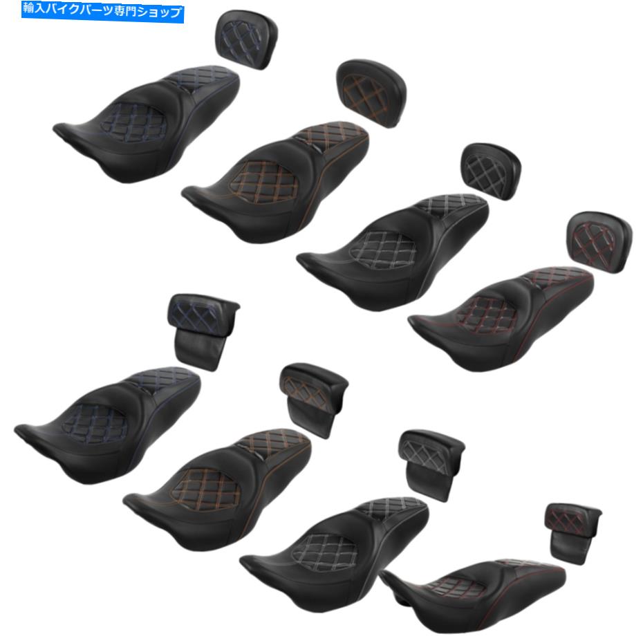 Seats ハーレーエレクトラグライド2014-22ブラックに適したライダードライバーの助手席バックレストフィット Rider Driver Passenger Seat Backrest Fit For Harley Electra Glide 2014-22 Black
