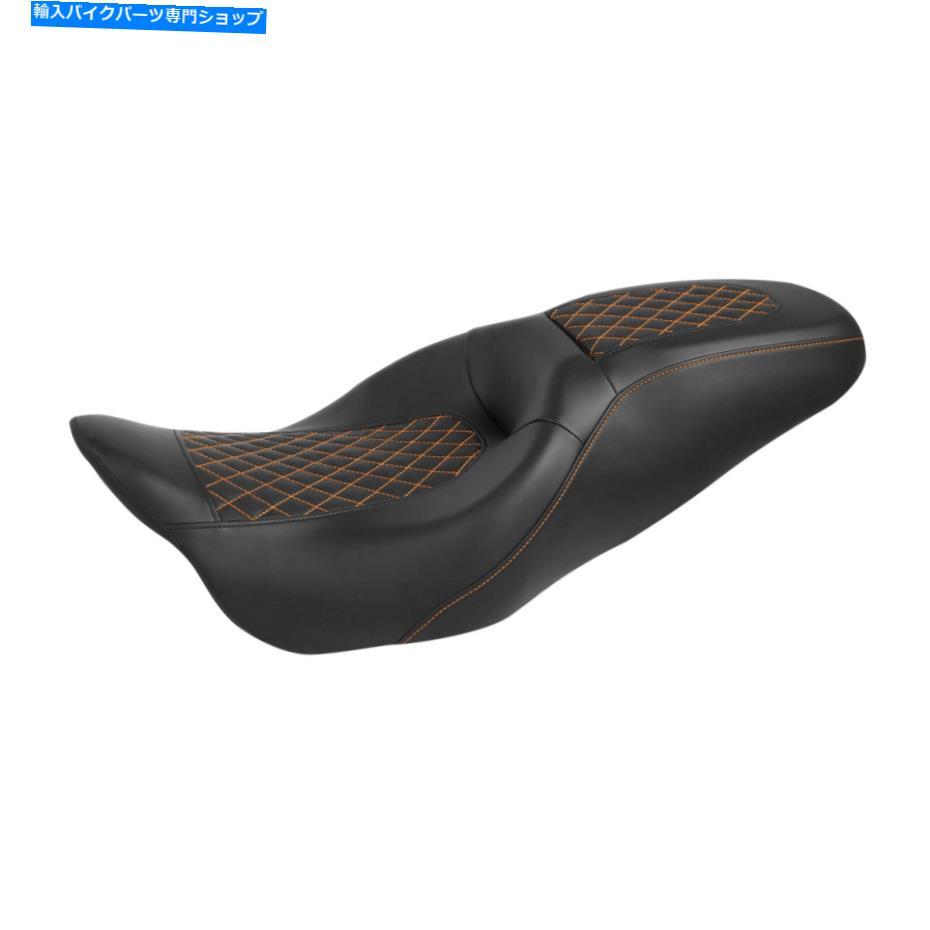 Seats ハーレーエレクトラストリートグライドにフィットするブラックツーアップドライバー助手席09-later Black Two Up Driver Passenger Seat Fit For Harley Electra Street Glide 09-later