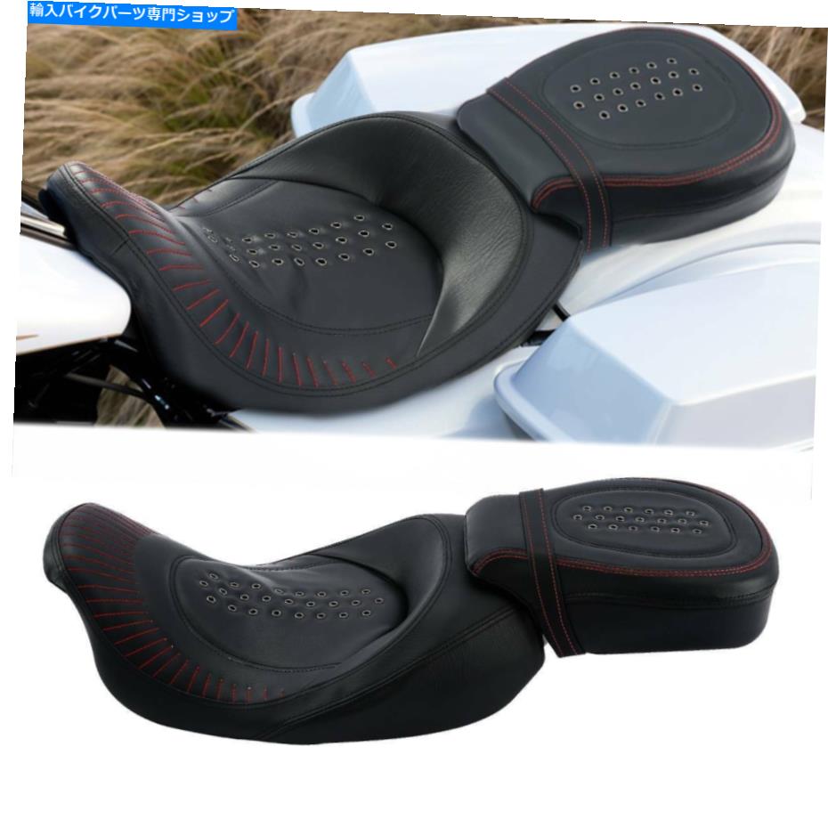 Seats ツーピースドライバーライダーの助手席ツーリングにフィットする2つのハーレーツーリング09-22 18 19 Two Piece Driver Rider Passenger Seat Two Up Fit For Harley Touring 09-22 18 19