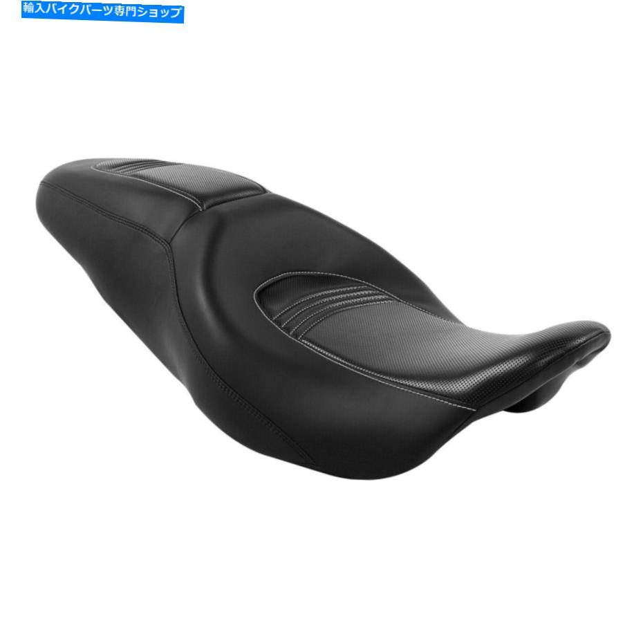 Seats ハーレーツーリングロードグライド2009-2021に適したブラックドライバーライダーの助手席 Black Driver Rider Passenger Seat Fit For Harley Touring Road Glide 2009-2021