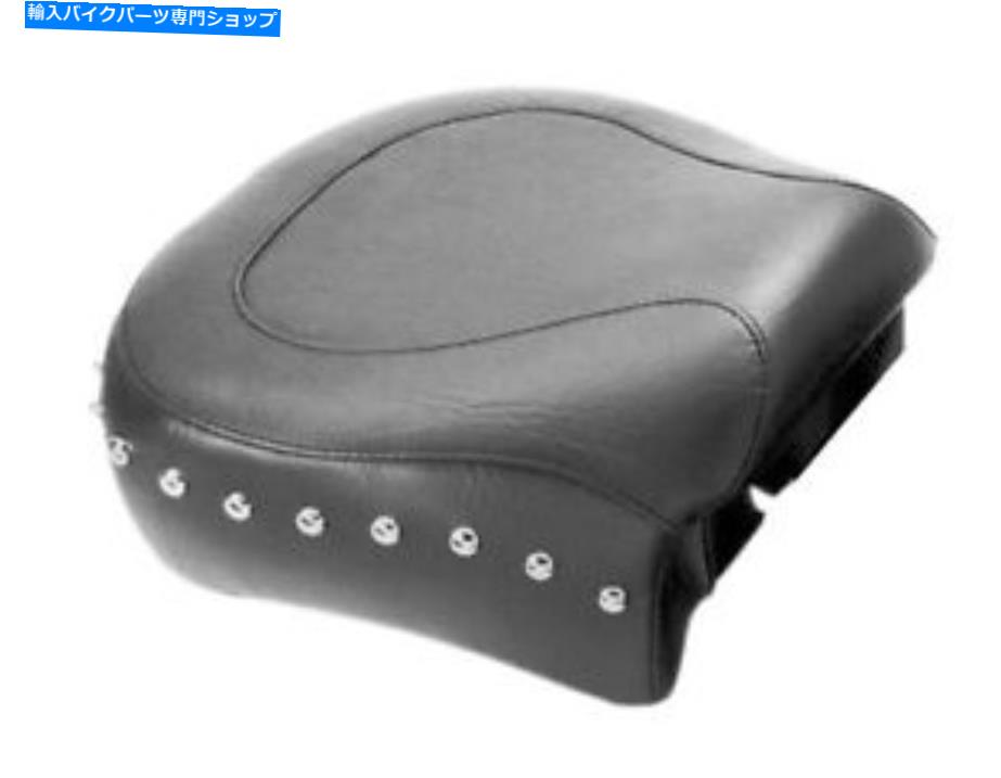 Seats ヴィンテージワイドコンチョスタッズビニールピリオンパッド-96-03ハーレーXLのブラック75707 Vintage Wide Concho Studded Vinyl Pillion Pad - Black 75707 For 96-03 Harley XL